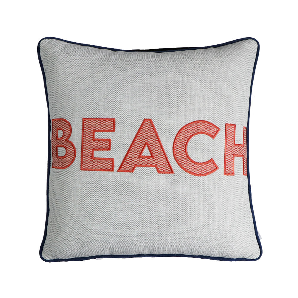 BEACH PİKO İŞLEMELİ DEKORATİF YASTIK