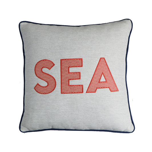 SEA PICO EMBROIDERED DECORATIVE PILLOW