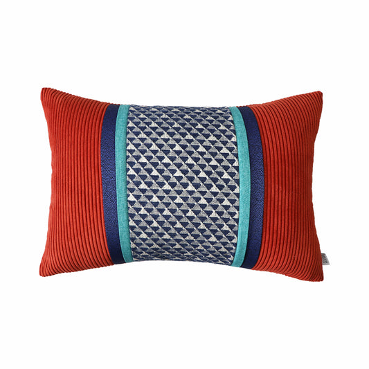 GEOMETRIC PATTERNED TAPE PILLOW