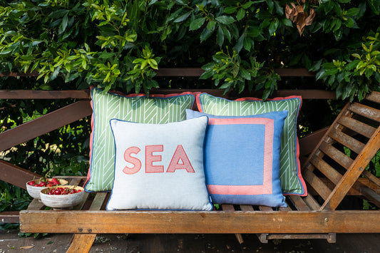 SEA PICO EMBROIDERED DECORATIVE PILLOW