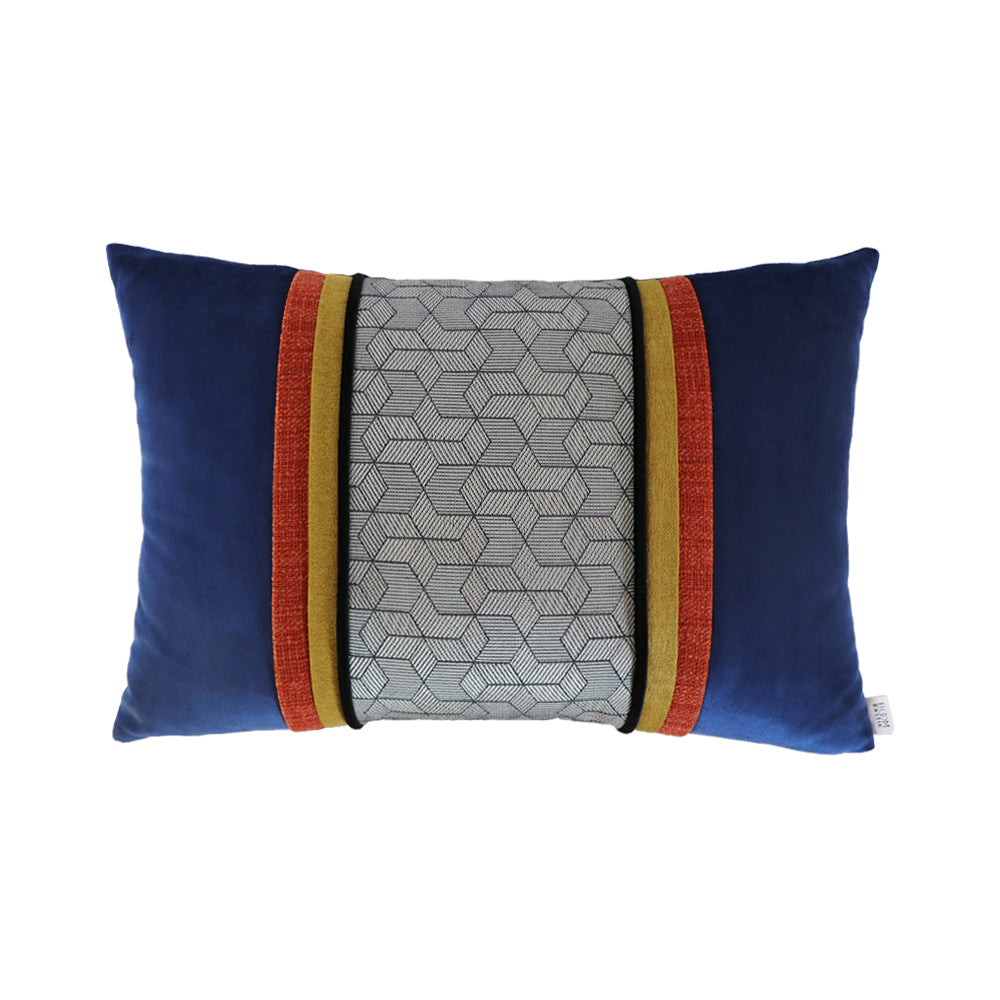 GEOMETRIC PATTERNED TAPE RECTANGULAR PILLOW