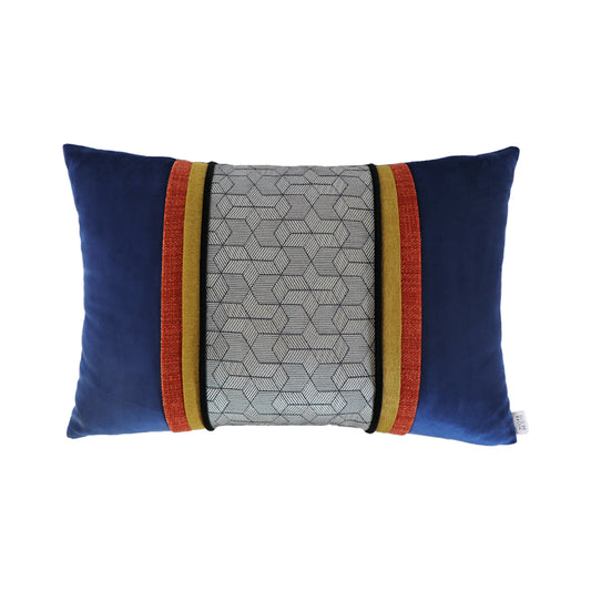 GEOMETRIC PATTERNED TAPE RECTANGULAR PILLOW