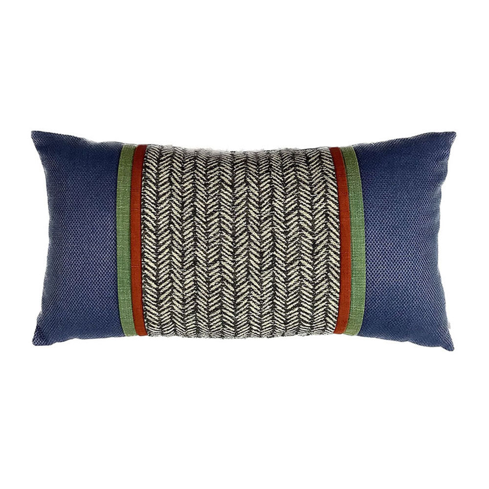 HERRINGBONE PATTERNED TAPE RECTANGULAR PILLOW