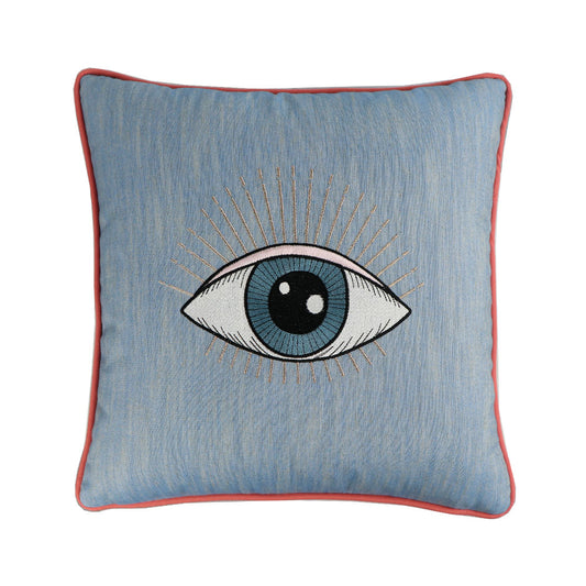 RIBBED EYES PICTURE DECORATIVE PILLOW