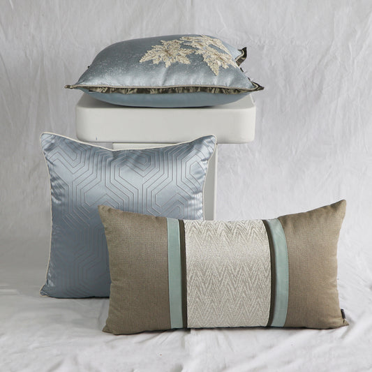 PATTERNED SQUARE SATIN PILLOW