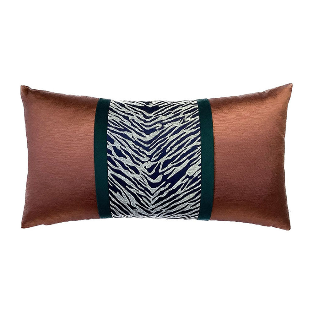GEOMETRIC PATTERNED TAPE SATIN PILLOW