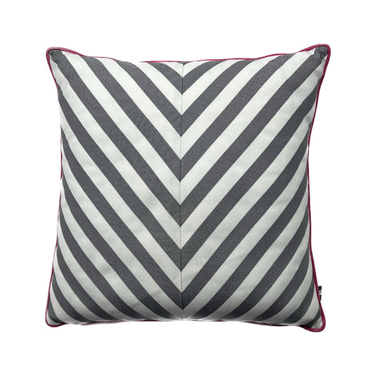 SQUARE STRİPPED CHEVRON PRİNTED PİLLOW