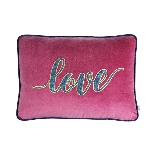 LOVE İŞLEMELİ DEKORATİF YASTIK