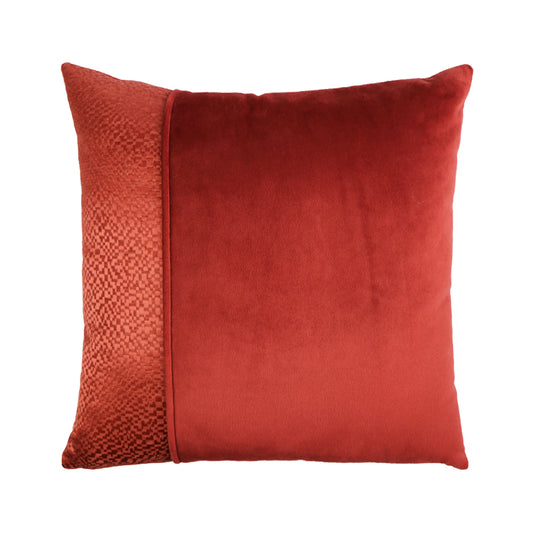 SQUARE TEXTURED SILK, VELVET PILLOW