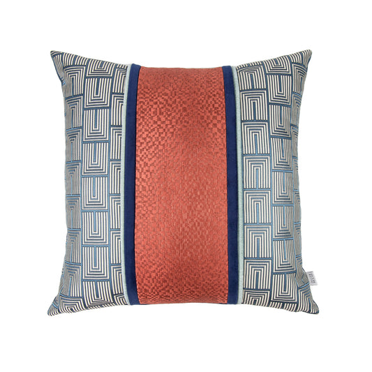 GEOMETRIC PATTERN BANDED PILLOW