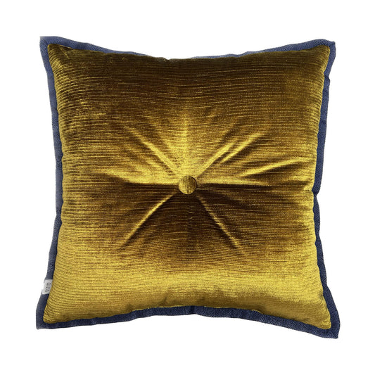 BUTTONED VELVET PILLOW