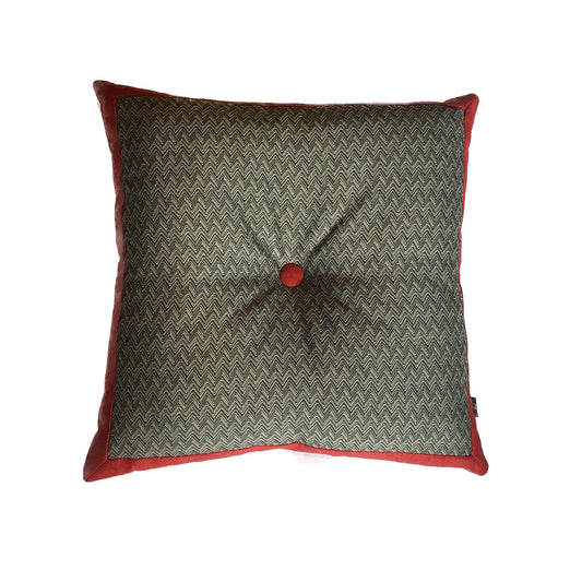 BLACK ZIGZAG PATTERNED PILLOW
