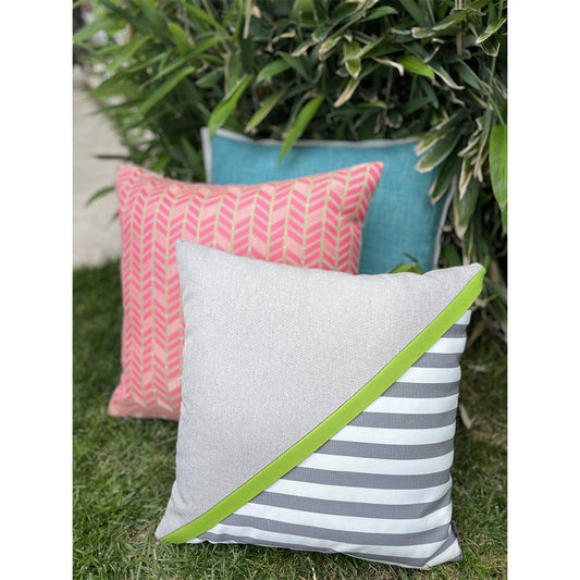SQUARE STRİPED PATTERN BANDED PİLLOW