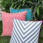SQUARE STRİPPED CHEVRON PRİNTED PİLLOW